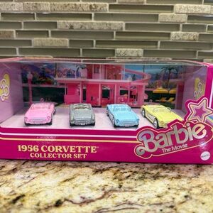 Mattel Barbie Corvette Collector Set - Pink, Gray, Blue, Yellow
